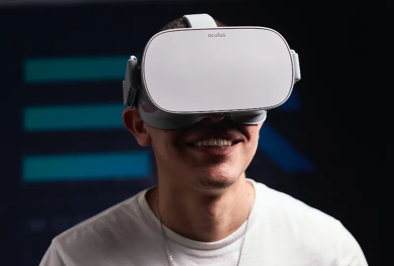 Guy with Oculus VR headset