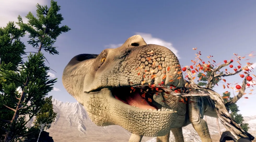 Feed a titanosaur in VR