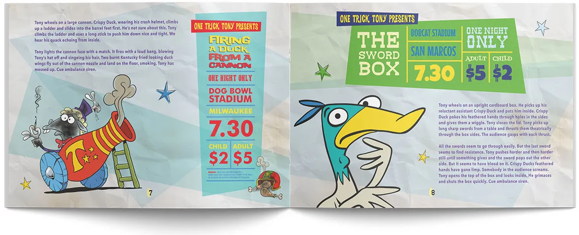 One Trick Tony Design Book - Concept and Format