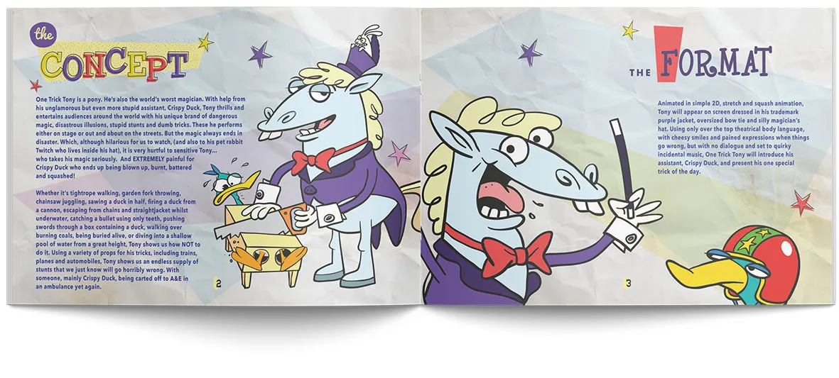 One Trick Tony Design Book - Concept and Format